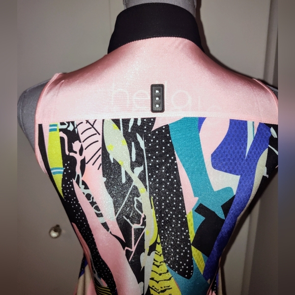 Jamie Sadock Sleeveless Artsy SPF 50 Pink Black Golf Polo Cooltrex XS - Picture 4 of 8